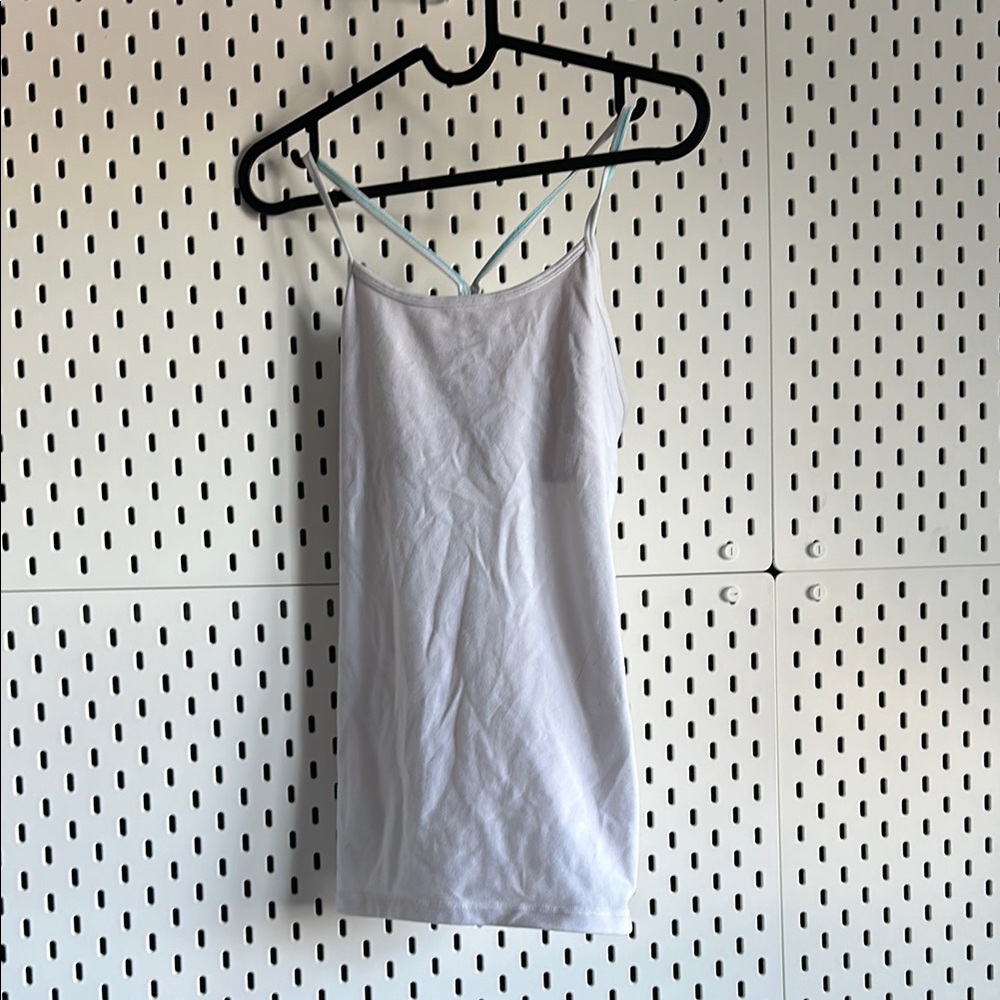 Ivivva White and Peach Spaghetti Strap Tank